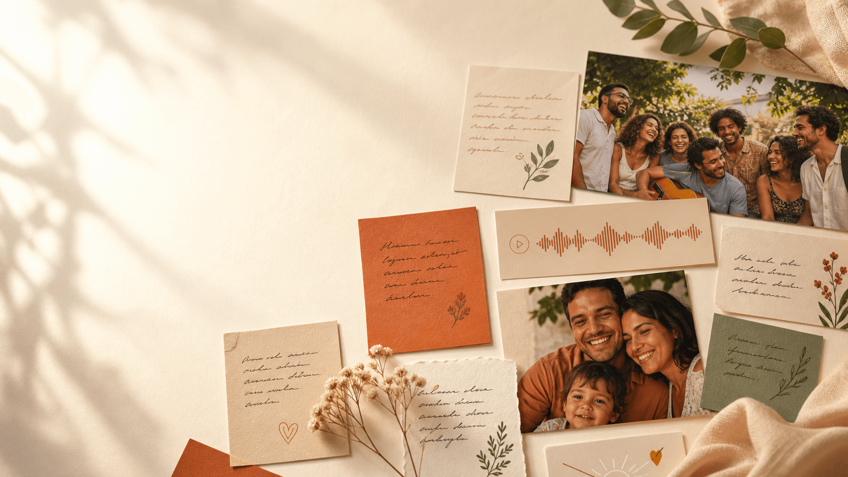 Painel de homenagem com fotos, mensagens e lembranças